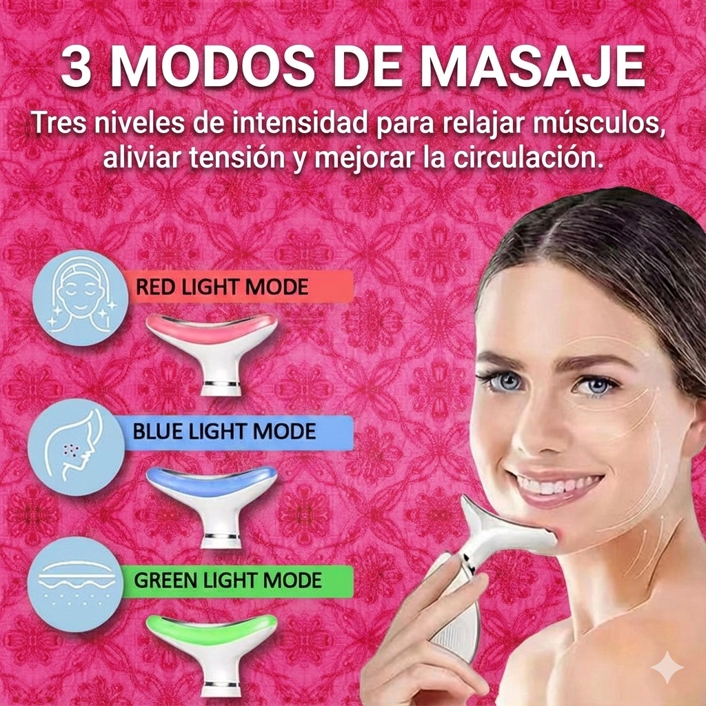 Masajeador Facial y de Cuello Multifuncional – Relajación para Rostro, Cuello y Piernas | Unisex